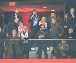 Karol Nawrocki i Przemysław Czarnek na mecze Polska - Albania