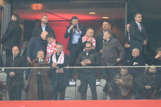 Karol Nawrocki i Przemysław Czarnek na mecze Polska - Albania