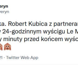 Tak internauci zareagowali na dramat Kubicy w Le Mans 24h
