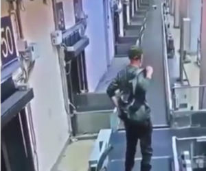 Spóźnił się na samolot do Rzeszowa. Wszedł na taśmę bagażową jak Bruce Willis