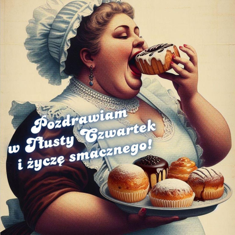Fajne kartki z pozdrowieniami na Tłusty Czwartek