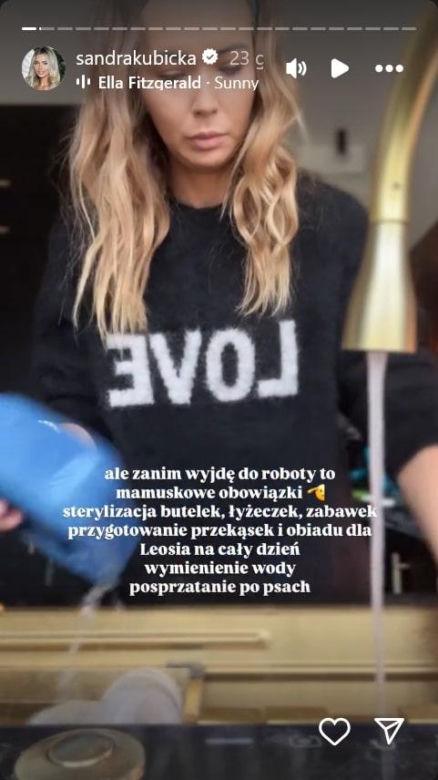 Sandra Kubicka tańczy i śpiewa na InstaStories. To chciała przekazać Baronowi?