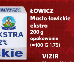 masło ekstra łowickie 82 proc w cenie 3,49 zł/200 g