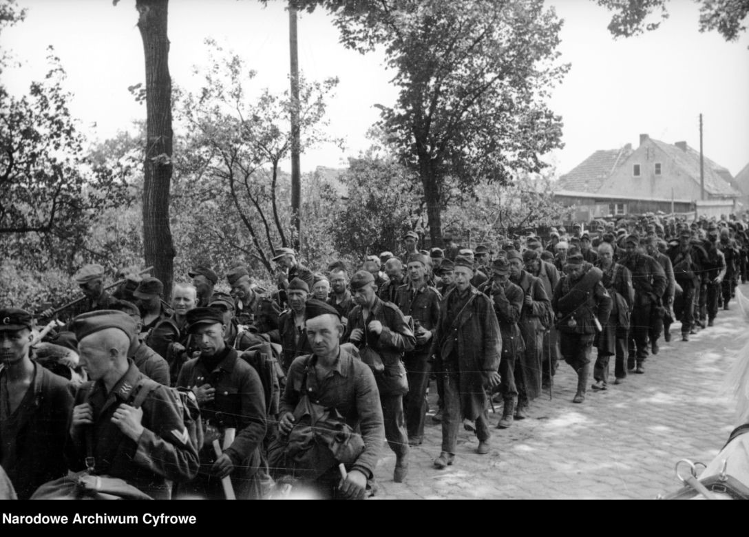 Żołnierze Wermachtu wzięci do niewoli, maj 1945.