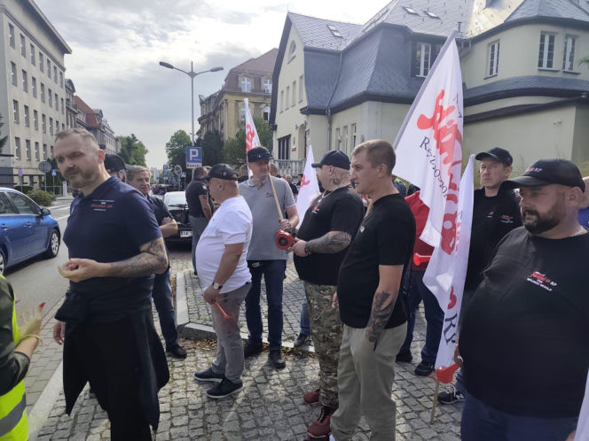 Protest górników i hutników