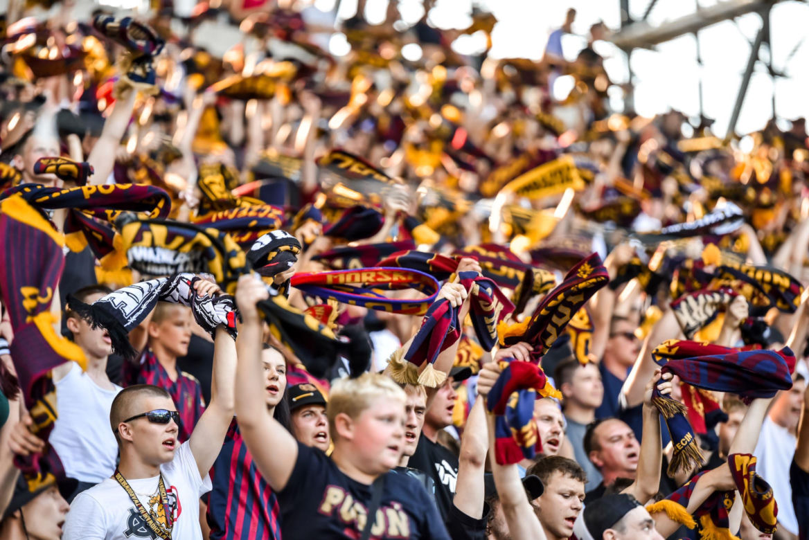 Kibice podczas meczu Pogoń Szczecin - Korona Kielce