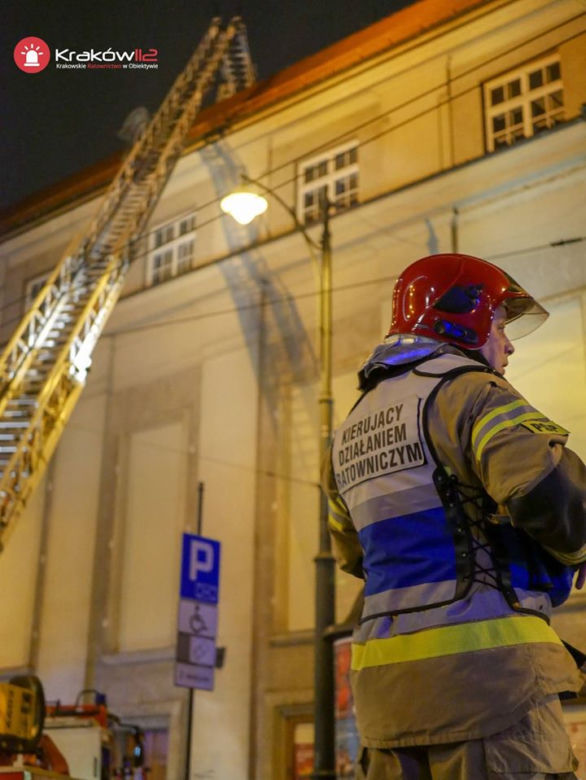 Groźny pożar w budynku Filharmonii Krakowskiej