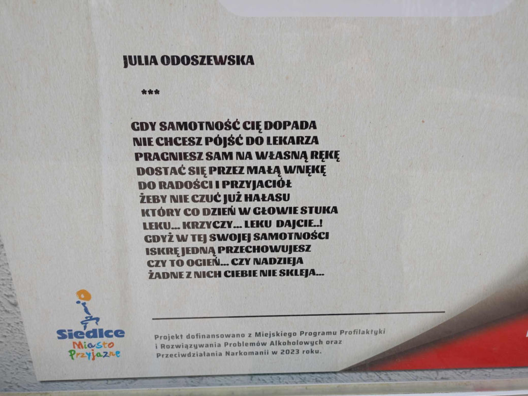To już nie pierwsza akcja społeczna, w którą zaangażowali się członkowie Siedleckiej Grupy Literackiej WITRAŻ