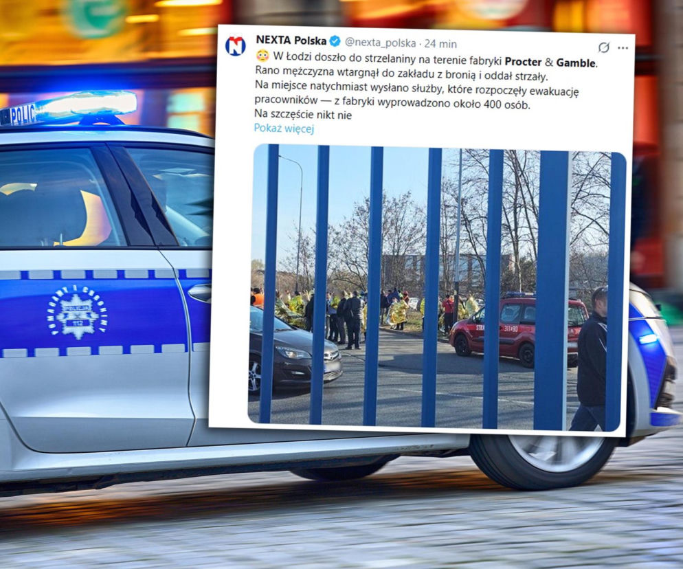 Strzały w fabryce Procter and Gamble w Łodzi! 400 osób ewakuowanych