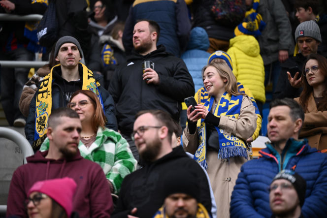 Arka Gdynia - Widzew Łódź: Zdjęcia kibiców i zawodników z meczu 25. kolejki PKO BP Ekstraklasy