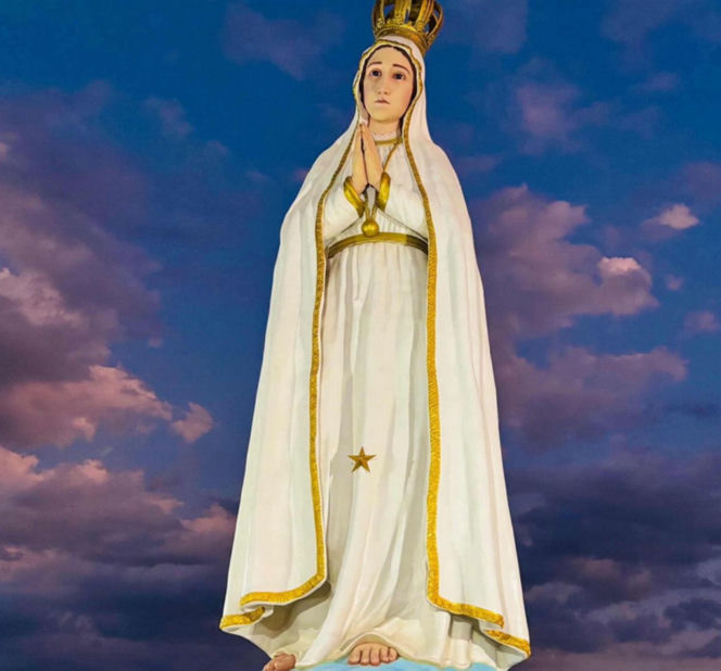 Spłonął 30-metrowy pomnik Matki Bożej Fatimskiej