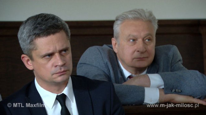 M jak miłość odc. 1045. Wiktor Żak (Piotr Grabowski), Krupski (Andrzej Baranowski)