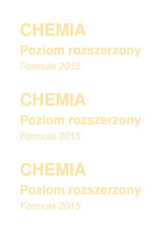 Matura 2025 chemia rozszerzona - arkusz CKE 16.05.2025 - Formuła 2015