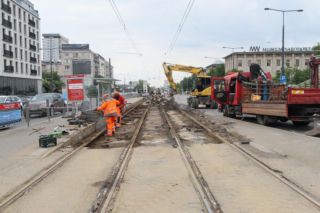 Remont torów na Jerozolimskich