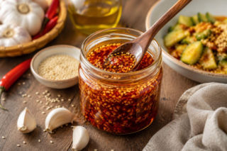 Czosnek, chili i sezam zalej gorącym olejem. Kilka minut i pikantny dodatek do jajek, ryżu i makaronu gotowy
