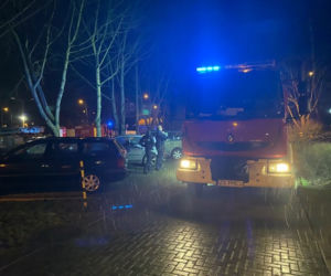 Ewakuacja mieszkańców bloku przy ul. Fioletowej w Szczecinie