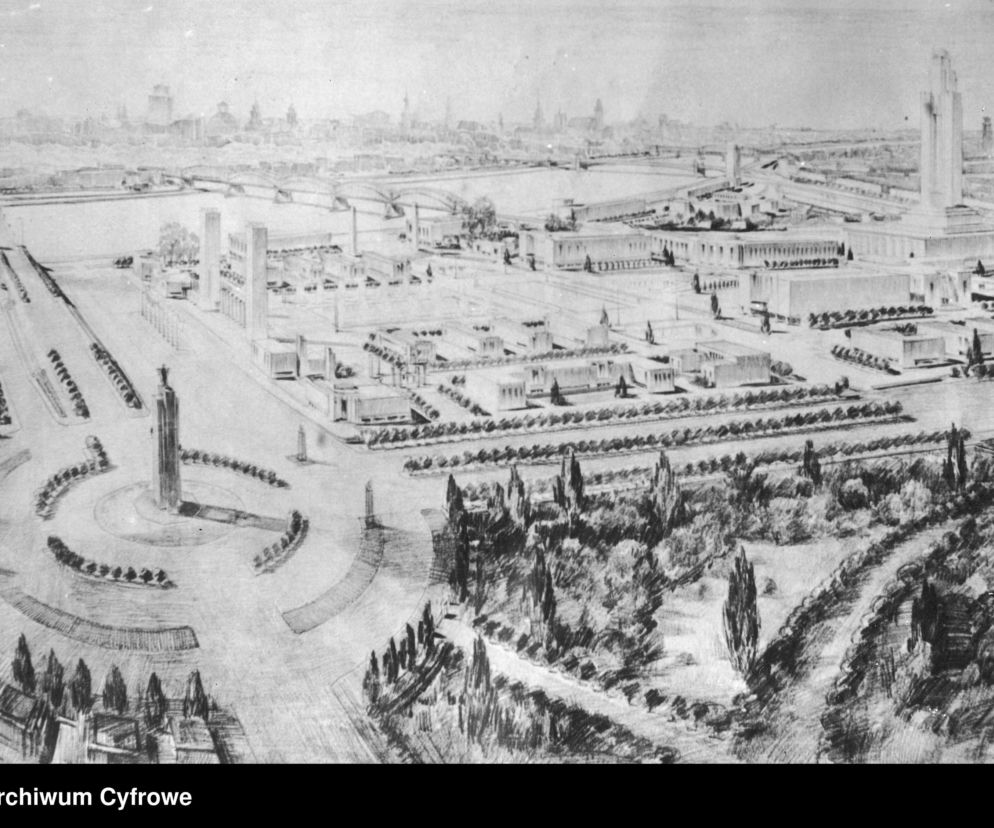 Szkic planu Światowej Wystawy stworzony przez architekta Juliusza Nagórskiego, przedstawiający perspektywę urbanistyczną z zabudową i mostami, stanowi cenną pamiątkę architektoniczną, którą można podziwiać na portalu Architektura Murator Plus.