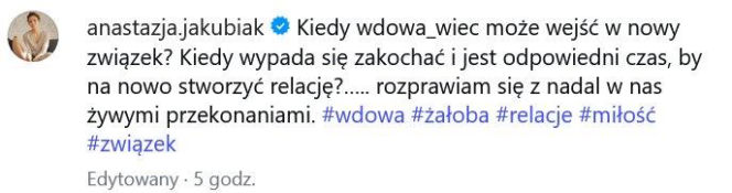 Nowa miłość po wielkiej stracie? Żona Jakubiaka nie owija w bawełnę