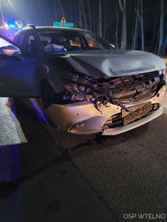 Wypadek na DK 25. W Tryszczynie zderzyły się trzy osobówki [ZDJĘCIA]