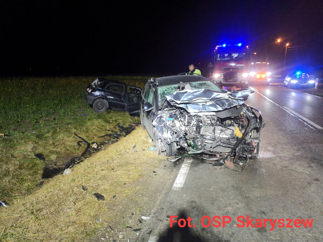 Odechów. Jedna osoba nie żyje, rodzina z dzieckiem w szpitalu. Sprawca wypadku zaatakował kobietę?! [WIDEO, ZDJĘCIA]