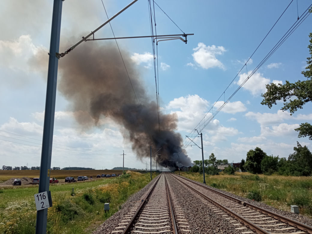 Pożar na składowisku odpadów w Przysiece Polskiej