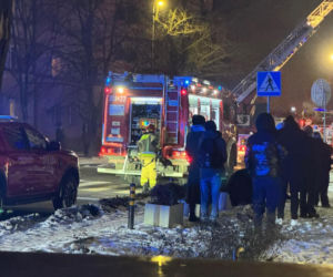 Pożar mieszkania przy ul. Grzegórzeckiej w Krakowie