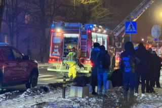 Pożar mieszkania przy ul. Grzegórzeckiej w Krakowie