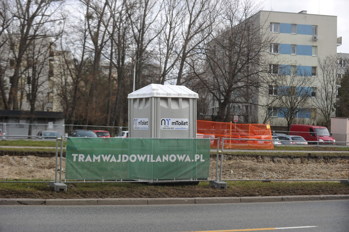 Tak wygląda budowa tramwaju do Wilanowa