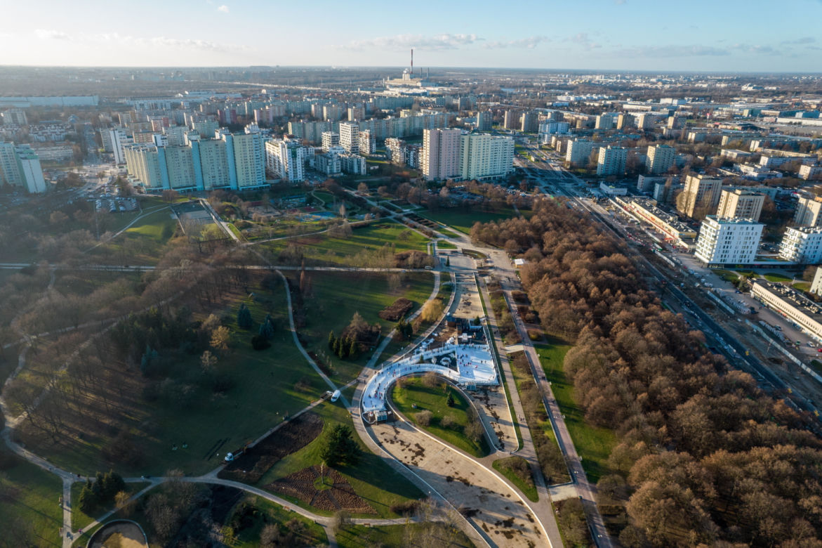 Lodowisko w Parku Bródnowskim w Warszawie