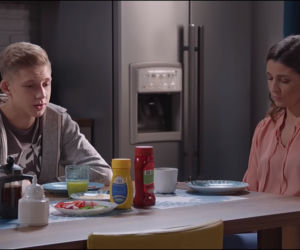 Pierwsza miłość, odc. 3029. Tomek (Oskar Wojciechowski), Kinga (Aleksandra Zienkiewicz)