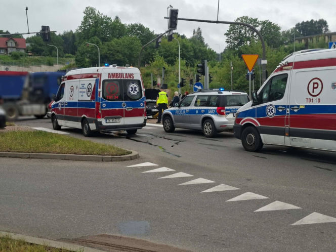 Wypadek na skrzyżowaniu w Starachowicach