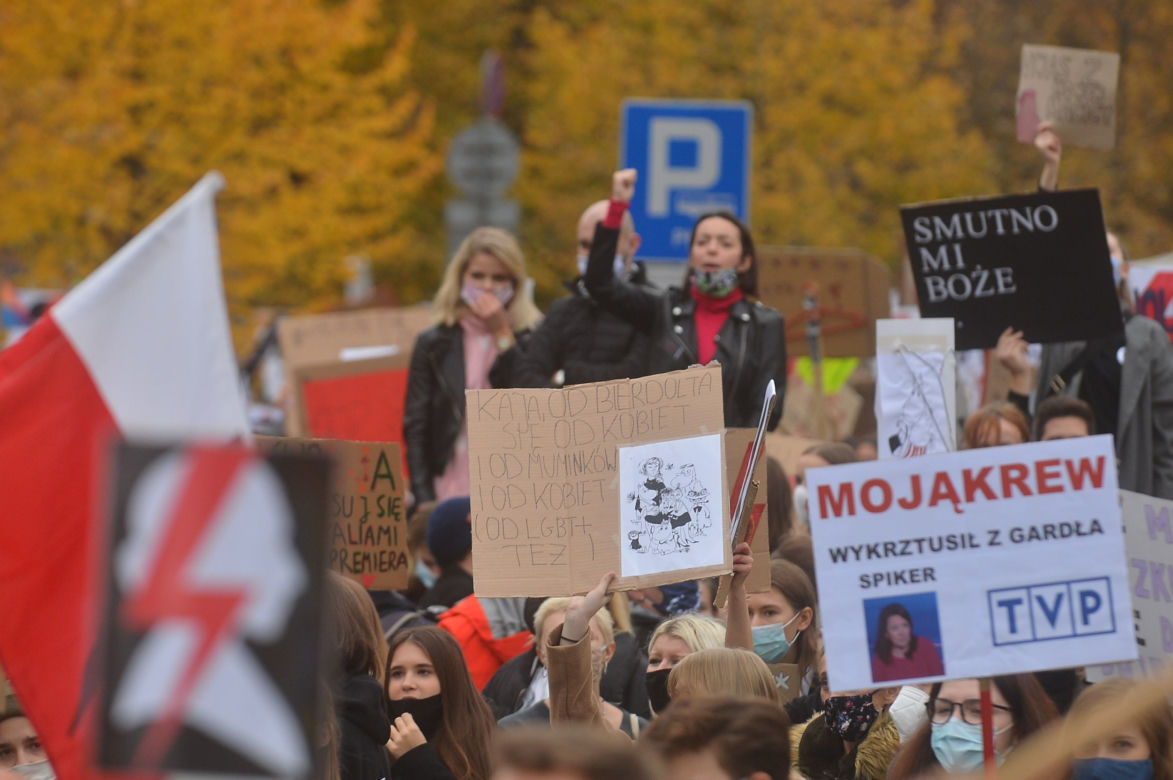 Warszawa. Protesty pod sejmem
