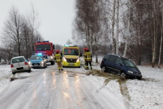 Lubelskie: Trudne warunki na drogach! Kobieta wjechała w drzewo - trójka dzieci w szpitalu