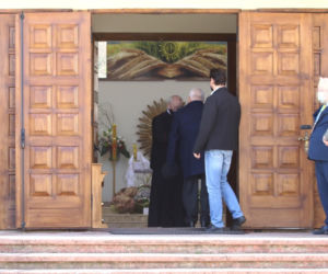 Lech Wałęsa w kościele