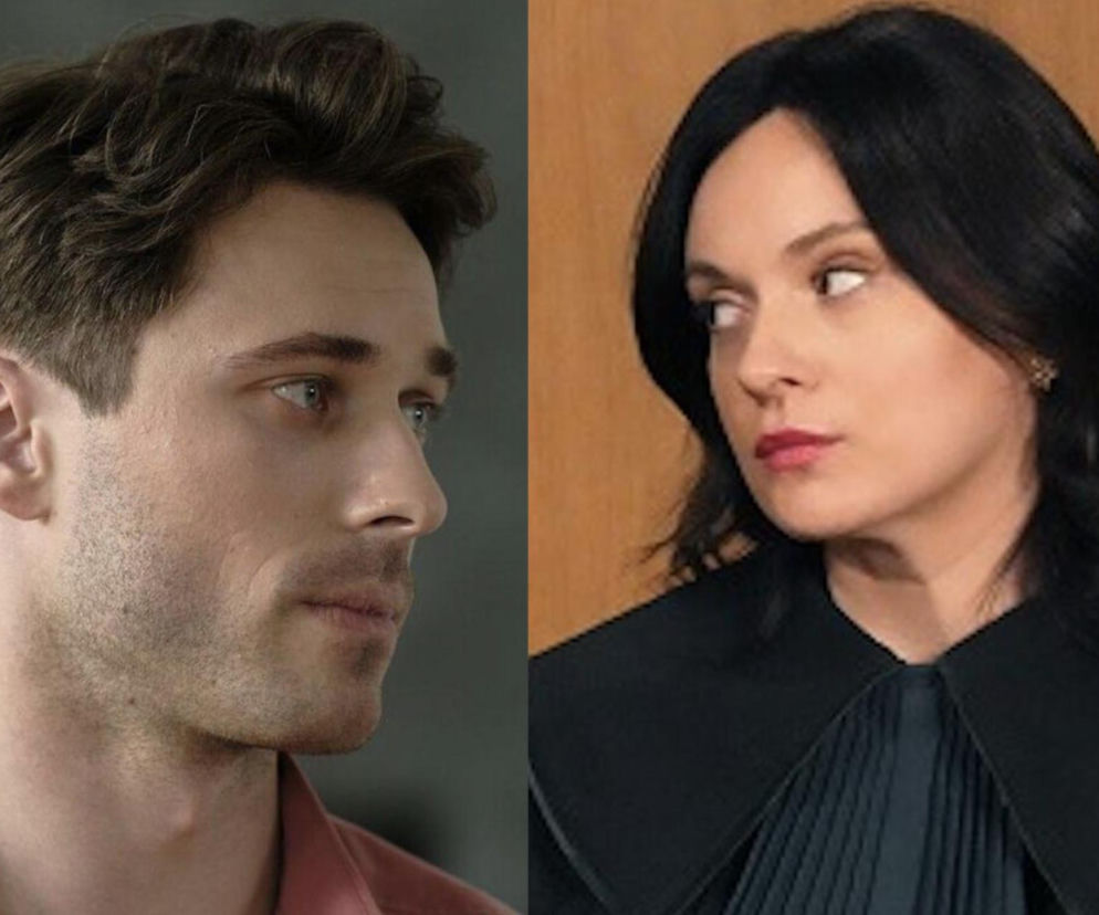 Natalia (Maria Dejmek) i Cezary (Marcel Opaliński) z serialu Barwy szczęścia w zbliżeniu na twarze, patrzący w bok, symbolizujący konflikt małżeński i zbliżający się rozwód. Więcej o tym na Super Seriale.