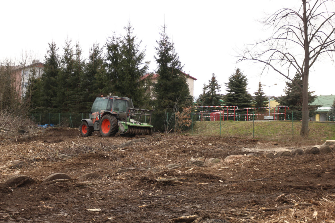 Porządkowanie terenu pod budowę nowej siedziby Archiwum Narodowego