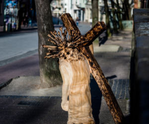 Jezus z koronawirusem w Sopocie