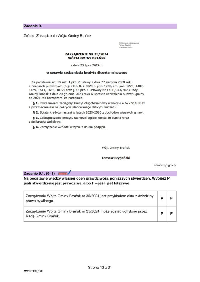 Matura próbna 2026 - WOS. Arkusz CKE