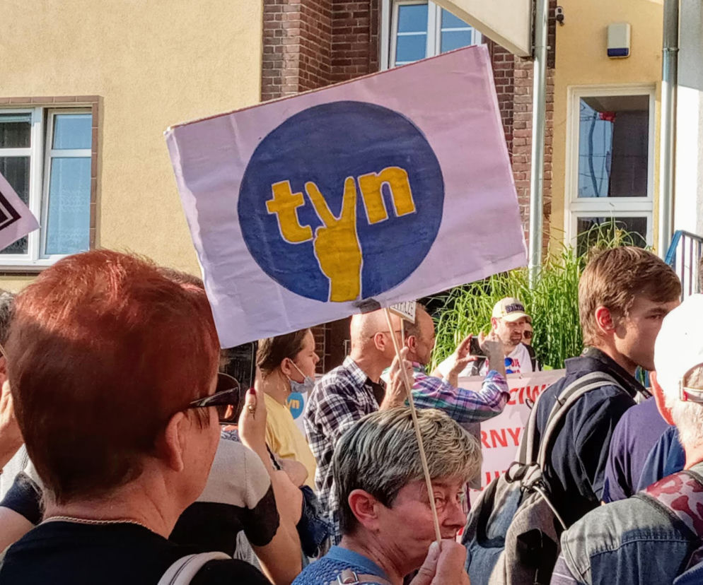 Protest w Szczecinie po przegłosowaniu ustawy Lex TVN