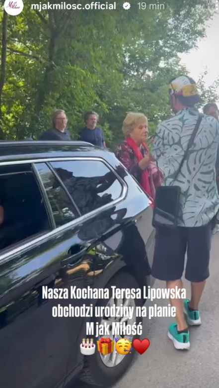 M jak miłość. Teresa Lipowska obchodzi 89. urodziny na planie serialu