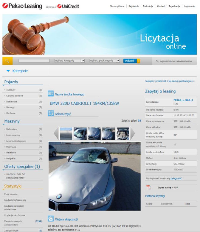 BMW SERII 3 CABRIO - DARIUSZ K., LICYTACJA