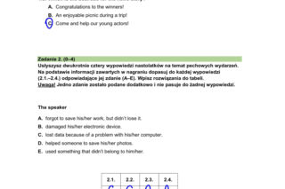 Próbny egzamin ósmoklasisty 2026 angielski - odpowiedzi