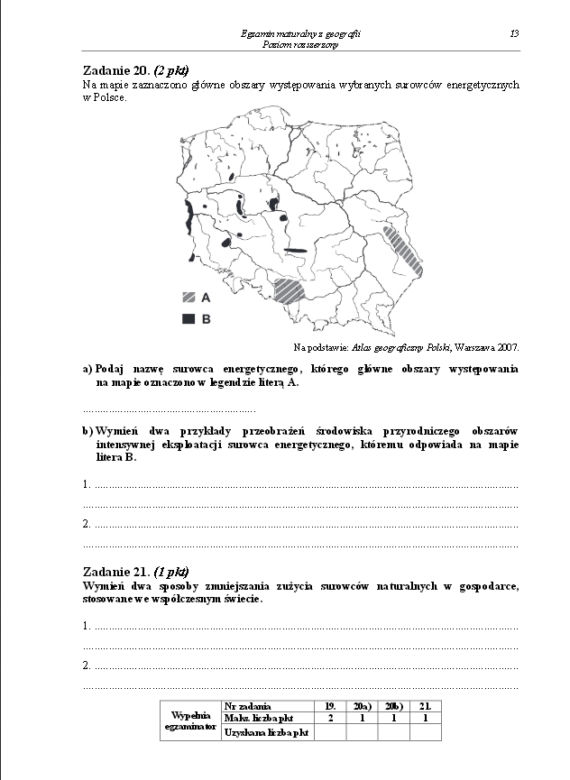Arkusz geografia rozszerzony matura 2014