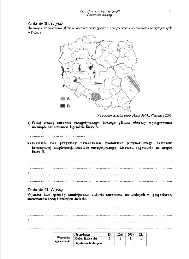 Arkusz geografia rozszerzony matura 2014