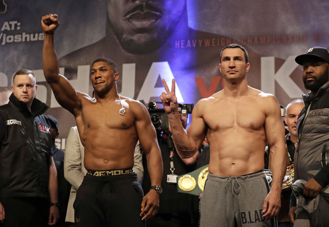 Anthony Joshua, Władimir Klitschko, Kliczko, Ważenie