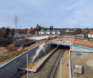 Budowa węzła Łękno - marzec 2021