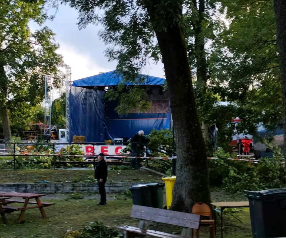 Namioty fruwały w powietrzu, drzewa runęły na ludzi. Horror podczas dożynek [ZDJĘCIA]