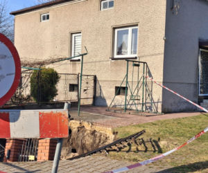 Wyrwa na będzińskiej posesji