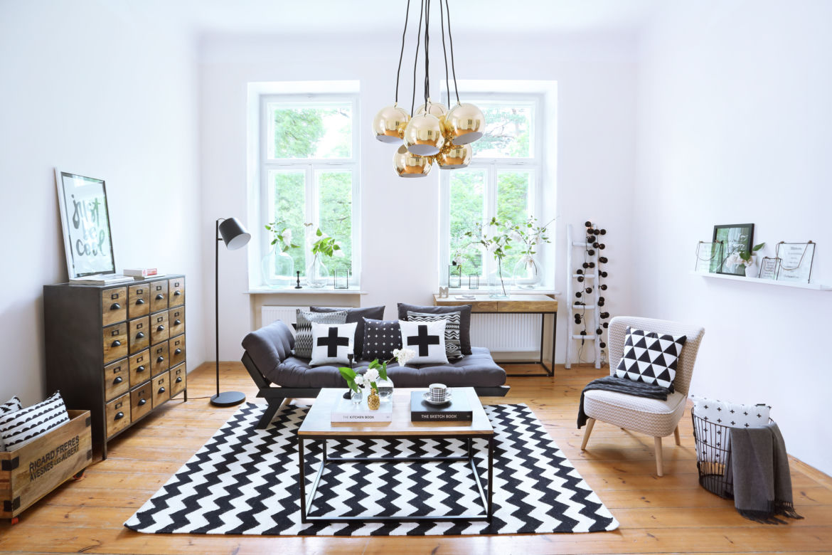 Salon w stylu skandynawskim
