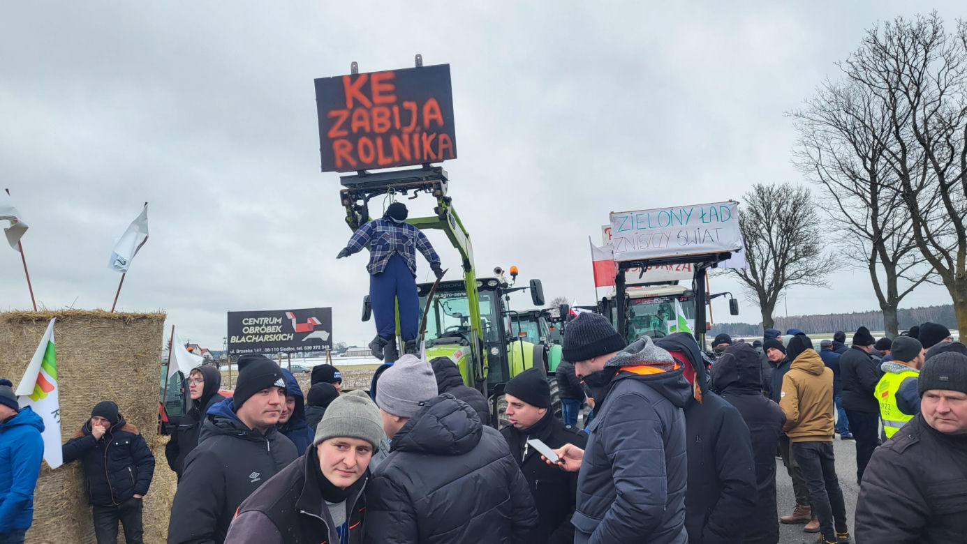 Protest rolników Zdany- Zbuczyn 